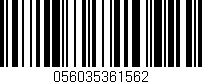 Código de barras (EAN, GTIN, SKU, ISBN): '056035361562'