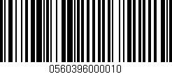 Código de barras (EAN, GTIN, SKU, ISBN): '0560396000010'