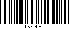 Código de barras (EAN, GTIN, SKU, ISBN): '05604-50'