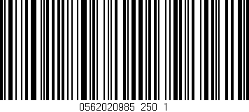 Código de barras (EAN, GTIN, SKU, ISBN): '0562020985_250_1'
