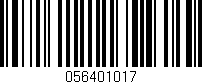 Código de barras (EAN, GTIN, SKU, ISBN): '056401017'