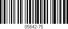 Código de barras (EAN, GTIN, SKU, ISBN): '05642-75'