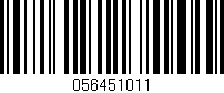 Código de barras (EAN, GTIN, SKU, ISBN): '056451011'
