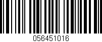Código de barras (EAN, GTIN, SKU, ISBN): '056451016'