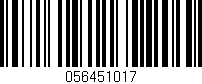 Código de barras (EAN, GTIN, SKU, ISBN): '056451017'