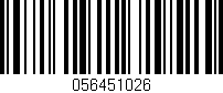 Código de barras (EAN, GTIN, SKU, ISBN): '056451026'