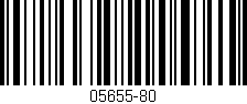 Código de barras (EAN, GTIN, SKU, ISBN): '05655-80'