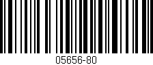 Código de barras (EAN, GTIN, SKU, ISBN): '05656-80'
