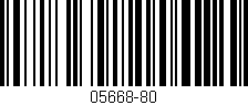 Código de barras (EAN, GTIN, SKU, ISBN): '05668-80'