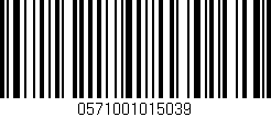 Código de barras (EAN, GTIN, SKU, ISBN): '0571001015039'