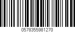 Código de barras (EAN, GTIN, SKU, ISBN): '0578355981270'