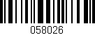 Código de barras (EAN, GTIN, SKU, ISBN): '058026'