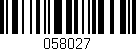 Código de barras (EAN, GTIN, SKU, ISBN): '058027'