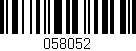 Código de barras (EAN, GTIN, SKU, ISBN): '058052'
