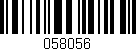 Código de barras (EAN, GTIN, SKU, ISBN): '058056'