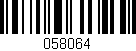 Código de barras (EAN, GTIN, SKU, ISBN): '058064'