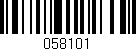 Código de barras (EAN, GTIN, SKU, ISBN): '058101'