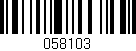 Código de barras (EAN, GTIN, SKU, ISBN): '058103'