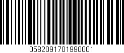 Código de barras (EAN, GTIN, SKU, ISBN): '0582091701990001'