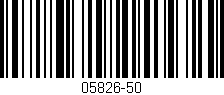 Código de barras (EAN, GTIN, SKU, ISBN): '05826-50'
