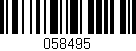 Código de barras (EAN, GTIN, SKU, ISBN): '058495'