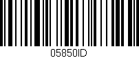 Código de barras (EAN, GTIN, SKU, ISBN): '05850ID'