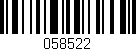 Código de barras (EAN, GTIN, SKU, ISBN): '058522'