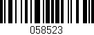 Código de barras (EAN, GTIN, SKU, ISBN): '058523'