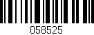 Código de barras (EAN, GTIN, SKU, ISBN): '058525'