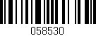 Código de barras (EAN, GTIN, SKU, ISBN): '058530'