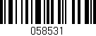 Código de barras (EAN, GTIN, SKU, ISBN): '058531'