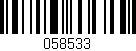 Código de barras (EAN, GTIN, SKU, ISBN): '058533'
