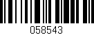 Código de barras (EAN, GTIN, SKU, ISBN): '058543'