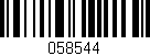 Código de barras (EAN, GTIN, SKU, ISBN): '058544'