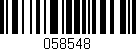 Código de barras (EAN, GTIN, SKU, ISBN): '058548'