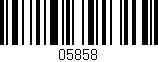 Código de barras (EAN, GTIN, SKU, ISBN): '05858'
