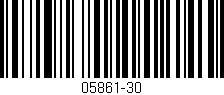 Código de barras (EAN, GTIN, SKU, ISBN): '05861-30'