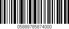 Código de barras (EAN, GTIN, SKU, ISBN): '05889785874000'