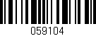 Código de barras (EAN, GTIN, SKU, ISBN): '059104'