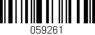 Código de barras (EAN, GTIN, SKU, ISBN): '059261'