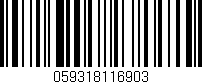 Código de barras (EAN, GTIN, SKU, ISBN): '059318116903'