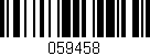 Código de barras (EAN, GTIN, SKU, ISBN): '059458'