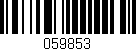 Código de barras (EAN, GTIN, SKU, ISBN): '059853'