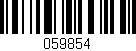 Código de barras (EAN, GTIN, SKU, ISBN): '059854'