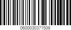 Código de barras (EAN, GTIN, SKU, ISBN): '0600030371509'