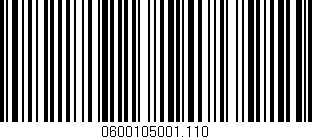 Código de barras (EAN, GTIN, SKU, ISBN): '0600105001.110'