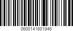 Código de barras (EAN, GTIN, SKU, ISBN): '0600141601946'