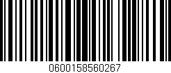 Código de barras (EAN, GTIN, SKU, ISBN): '0600158560267'