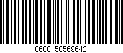 Código de barras (EAN, GTIN, SKU, ISBN): '0600158569642'