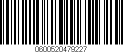 Código de barras (EAN, GTIN, SKU, ISBN): '0600520479227'